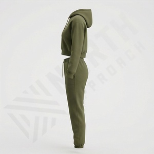 Conjunto Deportivo de Sudadera con Capucha y Pantalones de Chándal Extra Grandes, Personalizados, de Algodón Grueso, Suave y Pesado, para Mujer, Ropa Deportiva Premium para Gimnasio y Fitness - Product Image 3