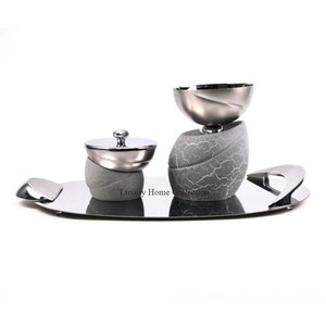 Vente chaude Oud Burner Design de luxe unique chauffe-bougie brûleur d'encens et support avec plateau élégant au prix le plus bas - Product Image 5