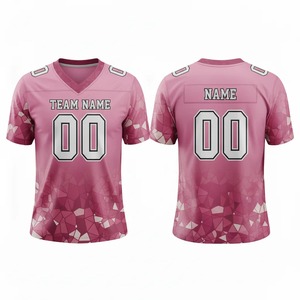 Customized Team Name American Football Jersey 100% Polyester Sublimation Printed Breathable Quick Dry Short Sleeve Adjustable - Product Image 5