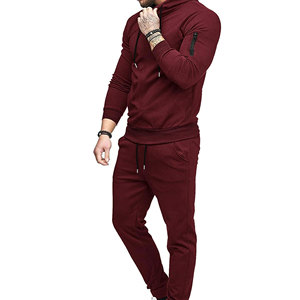 Vente en gros Survêtement léger en coton et polyester Ensemble pantalon de sport à capuche et de jogging pour hommes - Product Image 4