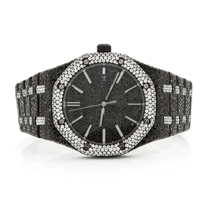 Relojes de Lujo para Hombre, con Incrustaciones de Diamantes Moissanite, Acero Inoxidable Resistente al Agua - Product Image 1