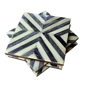 classic bone design coasters Best home decor coasters Black white bone design coasters Dinning <b>table</b> design coasters - Product Image 5