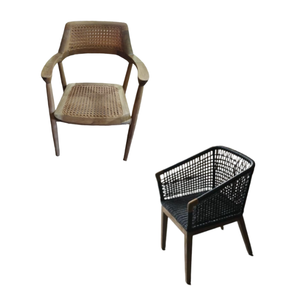 Natural <b>Rattan</b> <b>Chairs</b> Stackable Wicker <b>Garden</b> Restaurant and Outdoor Furniture <b>Rattan</b> <b>Chairs</b> with Arms and Backrest - Product Image 3