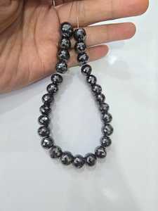 Cuentas de Diamante Moissanita Redondas Negras de 10 mm, 226 Quilates, 27 Piezas, 10 Pulgadas - Product Image 5