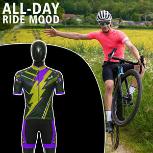 Unisex Digital Sublimation Cycling Jersey Quick Dry Half Sleeve Cycling Clothing With Special <b>Light</b> Material OEM Team <b>Name</b> - Product Image 4