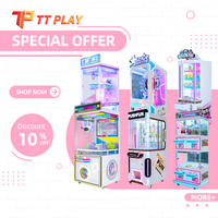 Machine à griffes commerciale en plastique pour attraper les prix, jeu d'arcade pour peluches et cadeaux, avec lumières LED, pour enfants et adultes, idéale pour centres commerciaux