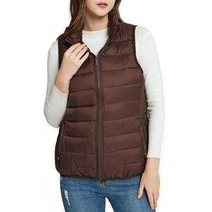 New Arrival Hot Selling Puffer <b>Jacket</b> Vest With <b>Sleeveless</b> Vest Stand Collar Hooded Bubble <b>Women</b> Puffer Vest - Product Image 4