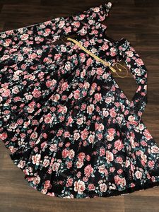 Vestido de Georgette de imitación con estampado de flores únicas, tela pura para ropa india y paquistaní para cualquier ocasión o ropa informal - Product Image 3