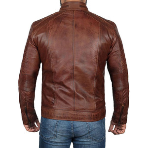 Veste en cuir crocodile pour hommes Veste en cuir pour hommes Bomber Veste en cuir Veste de moto avec veste à fermeture éclair pour hommes Expédition DDP - Product Image 4