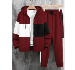 Chándal versátil de moda 2025, conjunto Atlético elegante para ropa activa e informal, logotipo frontal de patrón sólido, transpirable para invierno - Product Image 2