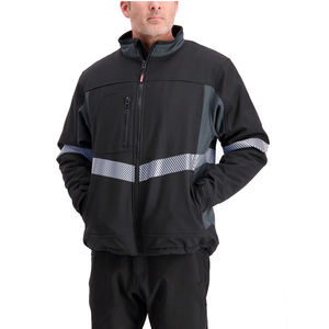 Elegante chaqueta Softshell para hombre con diseño OEM de tela transpirable de lona impermeable a prueba de viento - Product Image 1