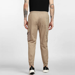 Customized Men <b>Joggers</b> for Summer <b>Lightweight</b> Plain Dyed Quick Dry Fabric Straight Pattern Sports Pants Dark Wash - Product Image 2