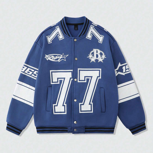 Chaqueta universitaria personalizada de lana y cuero para hombre, fabricante OEM y ODM, ropa de abrigo estilo Letterman universitario, suministro de uniforme de equipo a granel - Product Image 1