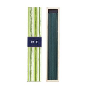 Ensemble d'encens Kayuragi 40 bâtonnets avec support, arôme thé vert, en bois et résine, pour usage domestique et spa, incluant le musc - Product Image 3