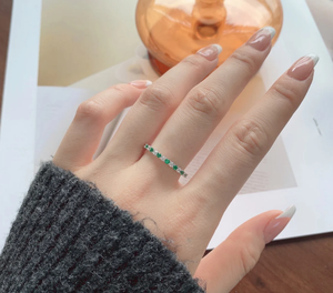 แหวนแต่งงานทรงกลมหลากสีสันสวยงาม ประดับด้วยมอยส์ซาไนต์ ไทเทเนียม สไตล์ฮิปฮอป สำหรับทั้งชายและหญิง - Product Image 6