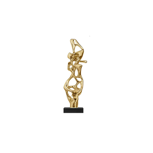 Sculpture de table en métal aluminium fini or au design unique et de qualité supérieure Sculpture décorative en métal pour la maison de luxe à bas prix - Product Image 1