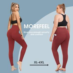 Mallas de yoga ligeras de alta calidad con logotipo impreso personalizado para mujer hechas en fábrica con alta comodidad calidad confiable tarifas bajas - Product Image 3