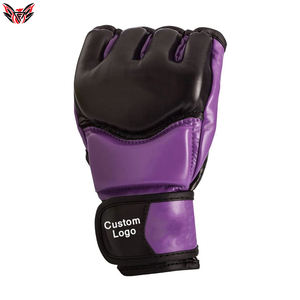 2022 profesional de alta calidad logotipo personalizado impresión peso ligero Material de cuero ropa de lucha guantes MMA - Product Image 3