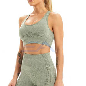 Conjunto de Yoga para Mujer Más Vendido, MOQ Bajo, Color Sólido, Ecológico, Transpirable, Logotipo Frontal, 2 Piezas, Alta Calidad, Precio al por Mayor - Product Image 5