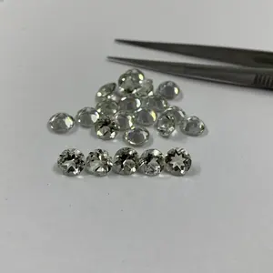 Wholesale Price Top Quality 4mm Natural Green Amethyst Faceted Round Loose Gemstones At Discount Price For Supplier