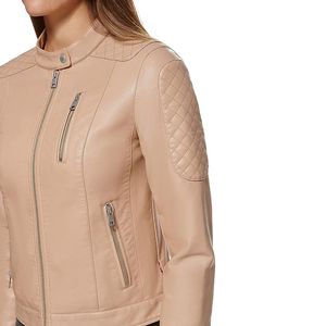 Vêtements de mode Veste en cuir pour femmes Meilleur prix Veste en cuir pour femmes Vente à chaud Veste en cuir pour femmes Logo - Product Image 6