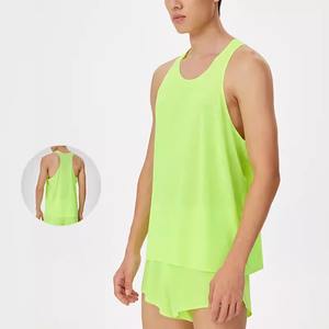 เสื้อกล้ามวิ่งออกกำลังกาย100% ไร้รอยต่อเสื้อกล้ามมาราธอนชายเสื้อกล้ามผ้าโพลีเอสเตอร์ซับลิเมตแห้งเร็วระบายอากาศได้ดี - Product Image 4