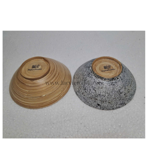 Bol à salade en bambou filé avec incrustation de coquille d'oeuf à prix réduit, fait à la main, ustensiles de cuisine avec logo personnalisé du Vietnam, bon choix - Product Image 2
