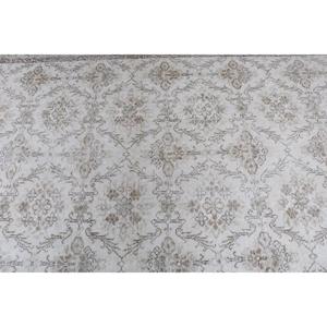 พรมวินเทจขนาดใหญ่ 5.4x9.6 ฟุต สีเทา ลายดอกไม้ พรมขนสัตว์ตุรกี - Product Image 5