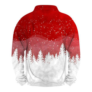 Sudaderas Personalizadas 2023 con Gráficos Sublimados, Media Cremallera, Tejido Grueso, 100% Algodón, con Bordado 3D, Diseño Navideño - Product Image 2