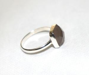 แหวนเงินแท้ 925 ประดับด้วยหินธรรมชาติ คาลเซโดนี - Product Image 3