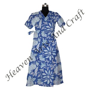 Robe longue en coton élégante pour femmes, caftan imprimé élégant, peignoir coloré pour vêtements de nuit, vêtements de nuit confortables - Product Image 3