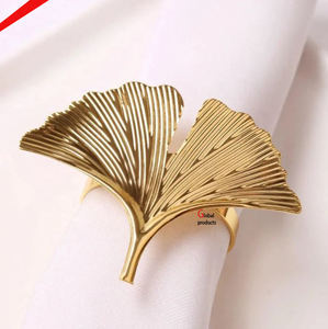 Servilletero de metal con acabado dorado de forma redonda de diseñador hermoso para hoteles y restaurantes - Product Image 5