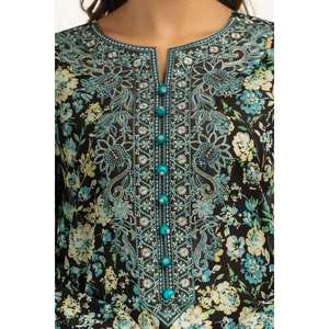 Traje Casual de 3 Piezas para Mujer, Estampado, en Color Negro, para Verano - Product Image 1