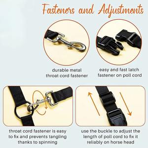Cabestro para Caballo de Control Seguro, Diseño Ajustable y Duradero para Entrenamiento, Manejo, Seguridad en el Establo y Cuidado Ecuestre Diario - Product Image 3