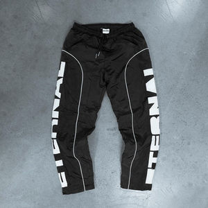 Pantalones de nailon de pierna ancha desgastados bordados cortavientos pantalones de chándal Joggers Casual deportes Streetwear Pantalones - Product Image 3