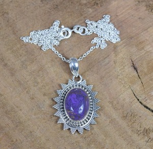 925 Sterling Silver Turquoise Gemstone Wholesale Pendentif Fine Jewelry Pendentif Avec 925 Timbre Argent Femmes Pendentif Bijoux - Product Image 3