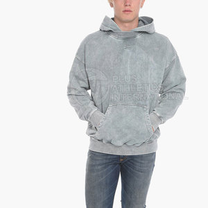 Sudaderas con capucha de lavado ácido para hombres Sudadera con capucha de mezcla de algodón para hombres Ropa deportiva diaria Uso elegante Sudaderas con capucha de lavado ácido para hombres - Product Image 4