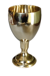 Cáliz o Copas de Alta Calidad Hechas a Mano, Libres de Plomo, Plateadas en Latón con Asas para Beber - Product Image 2