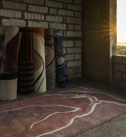 INDISCHER TEPPICH Flamingo 100% Neuseeländische Wolle Handgetuftet Dicker Hochflor Moderner Abstrakter Rechteckiger Anpassbarer Teppich mit Latex-Rückseite