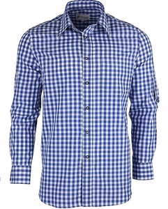 เสื้อเชิ้ตเยอรมันเสื้อเชิ้ตผู้ชายบาวาเรียสำหรับผู้ชายเสื้อเชิ้ตผ้าฝ้ายลายหมากรุก100% สำหรับผู้ชาย - Product Image 6