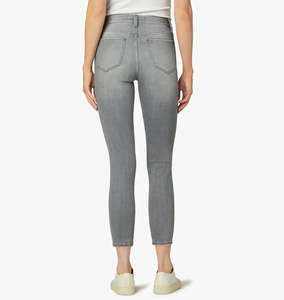 Custom High Rise Skinny Crop Mujeres Jeans Crazy Curvy Pantalones de mezclilla Transpirable Lavable Lindo Tobillo-Longitud de cintura alta señoras - Product Image 6