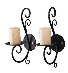 Candelabro de Metal de lujo montado en la pared rústico personalizado Vintage latón independiente vela montada en la pared portavelas - Product Image 1