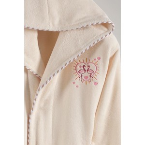 ชุดคลุมพนักงานเสิร์ฟผ้าเทอร์รี่ปักลายไผ่ วารอล ลายฟลามิงโก - Product Image 4