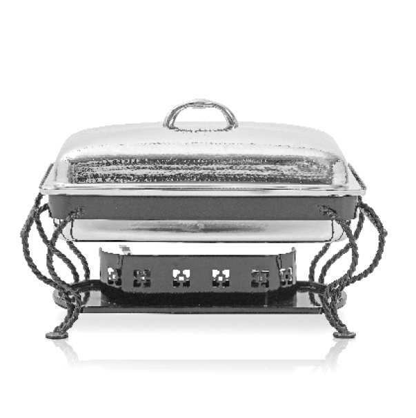 Hotel Wedding Banquet 9L Stainless Steel Used Food Silver Buffet Alcohol  Heating Rectangle Chafing Dish Catering Equipment