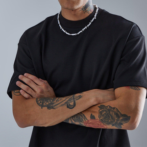 Gran oferta de Camiseta estampada de manga corta con hombros caídos y cuello redondo para hombre, Camiseta estampada de gran tamaño para hombre de Pablo Escobar - Product Image 1