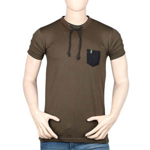 เสื้อยืดคอกลมแขนสั้นผู้ชาย - สีเขียวเข้ม - Product Image 3