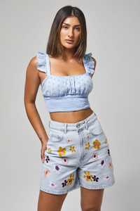 กางเกงยีนส์ขาสั้นทรงวินเทจ - Product Image 3