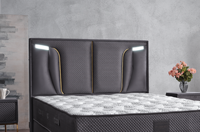 Lit Queen Size au design moderne, mobilier de maison, ensemble de chambre à coucher, lit d'hôtel, appartement, lit avec rangement, lit simple, double, queen, king, base de lit