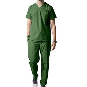Uniformes Médicos Unisex de Tela, Conjuntos de Trabajo para Enfermería, Spa de Belleza, Hospital, Tienda de Mascotas, Trajes de Trabajo para Mujeres y Hombres, Estilo Médico - Product Image 2