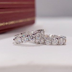 Inside Out Zircon <b>Huggies</b> Sterling <b>Silver</b> S925 Huggie Hoop <b>Earrings</b> Brilliant Sparkle Dainty Jewelry Women Gift - Product Image 4